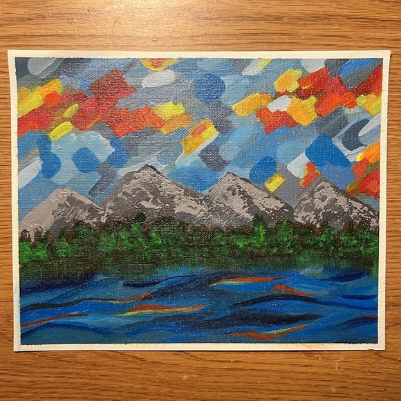 Colorful Mountain Landscape Painting - Picture 2 of 2
